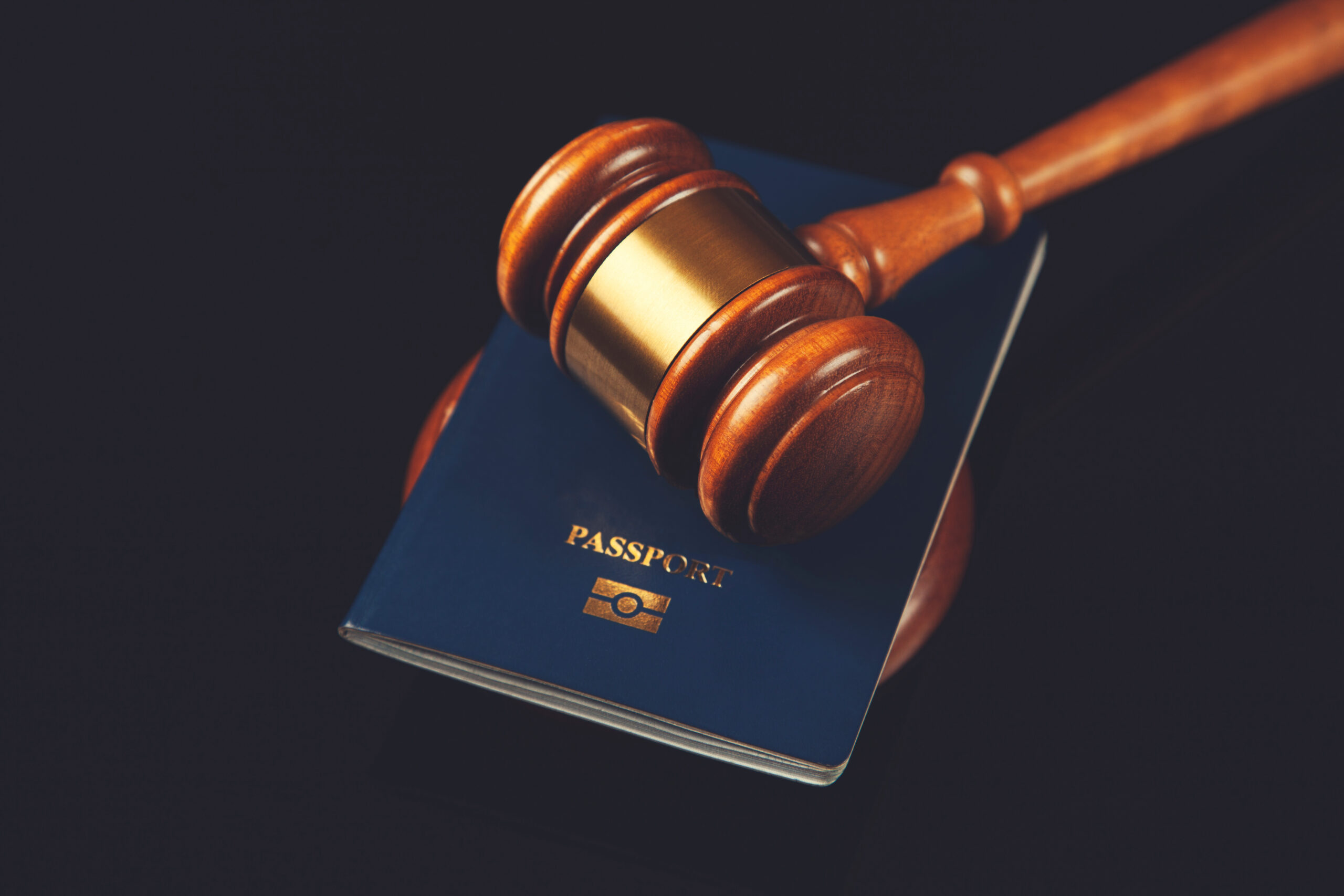 gavel and passport